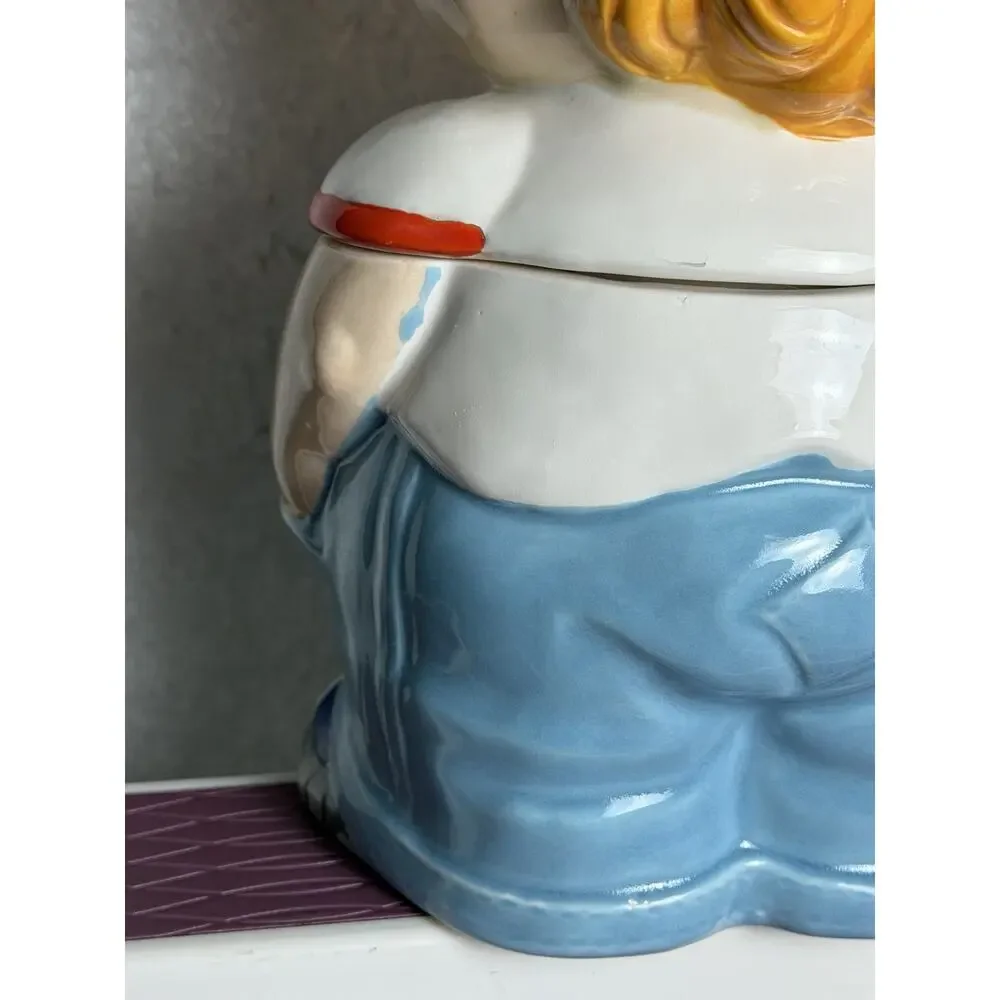 Vintage Baseball Boy Cookie Jar Made in Japan Ceramic